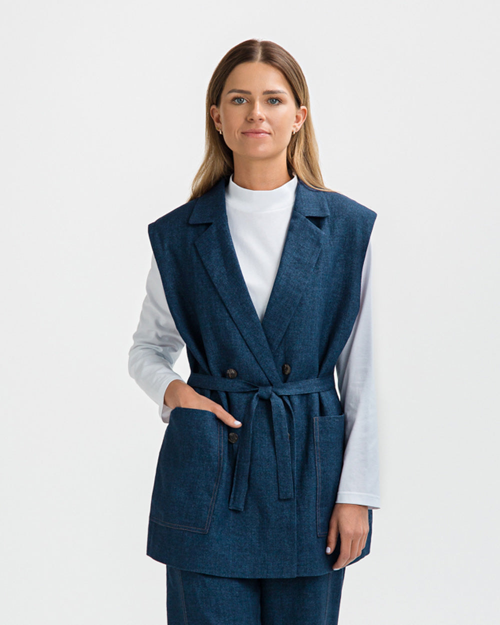 Linen Wool Vest Arle