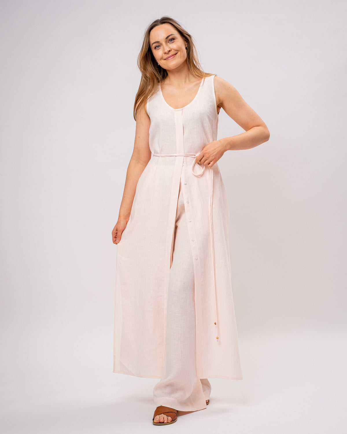 Linen Dress Joan Babypink