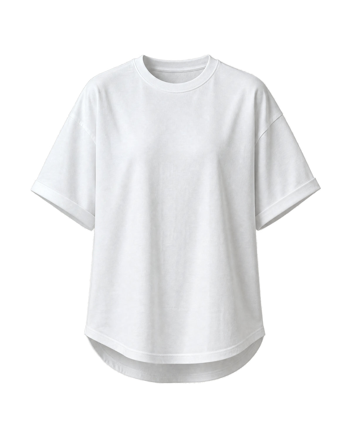Muulin women's oversize organic cotton T-shirt, white, front