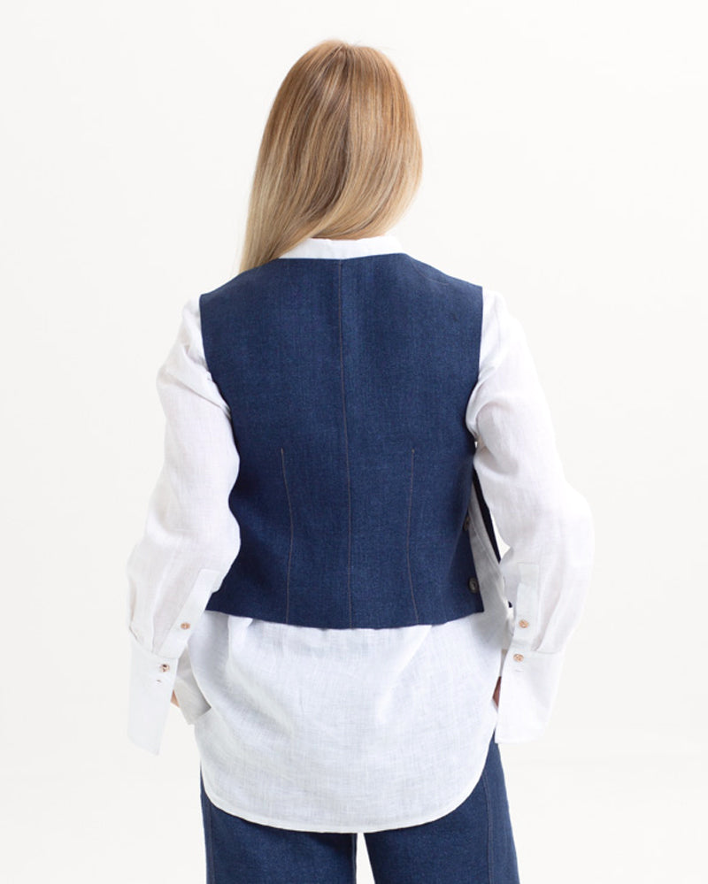 Linen Wool Vest April