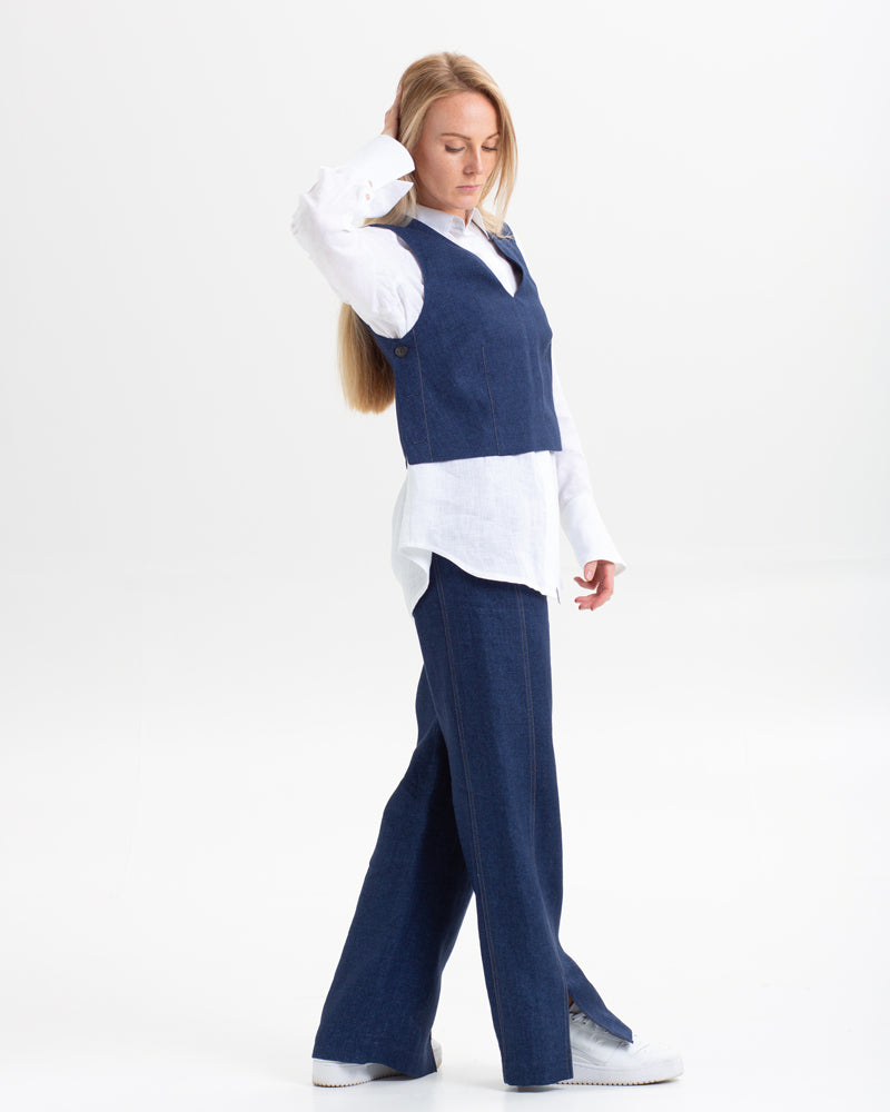 Linen Wool Vest April
